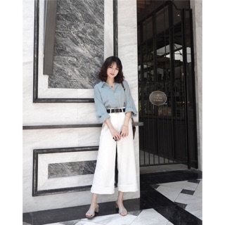 Sét sơ mi quần ống rộng