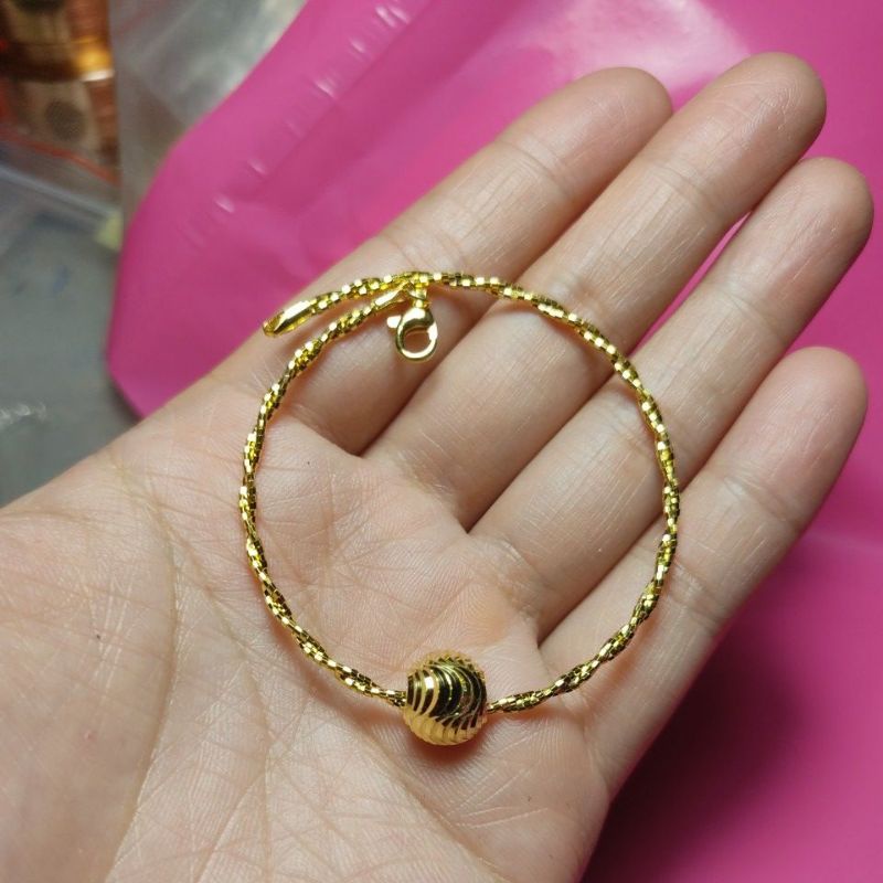 LẮC TAY XOẮN BẠC XI VÀNG