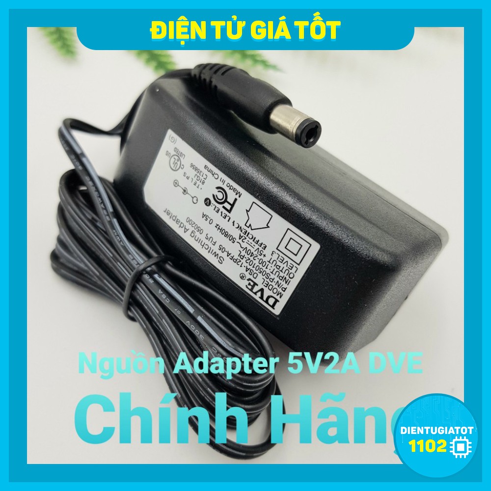 Nguồn Adapter 5V2A 5.5x2.1MM DVE Chính Hãng