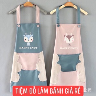 Tạp dề làm bếp chống thấm nước hoạ tiết con Hươu