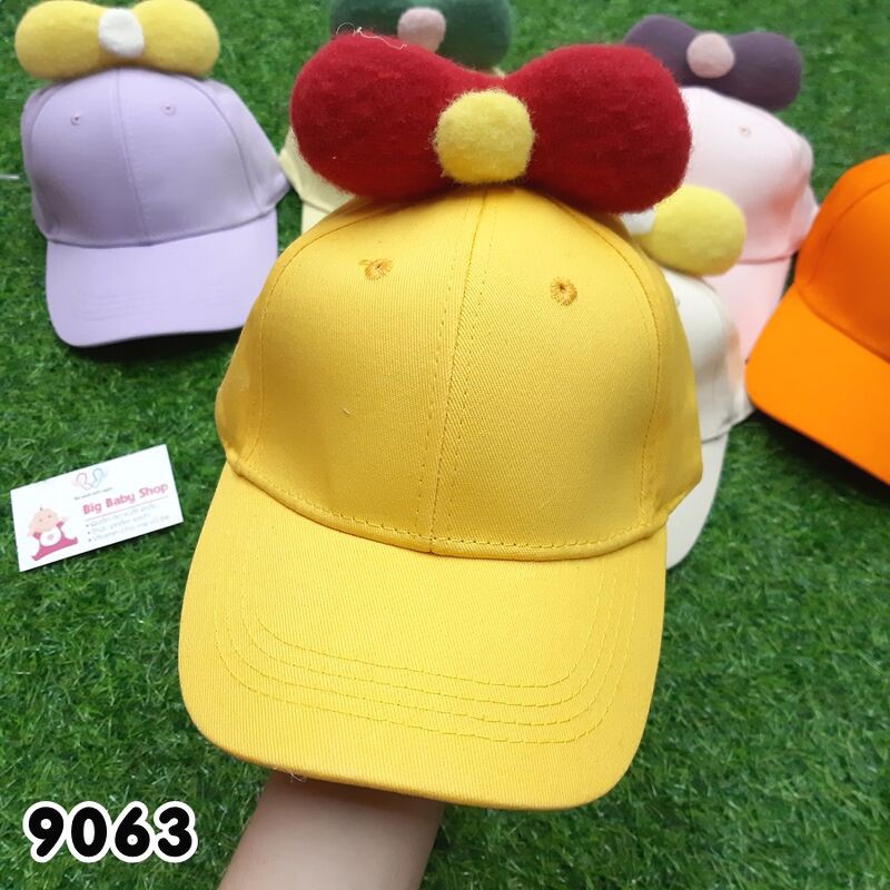 NÓN KẾT BÉ GÁI ĐÍNH NƠ BÔNG NHIỀU MÀU CHO BÉ TỪ 5-14TUỔI