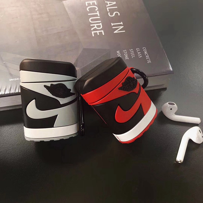 Vỏ bọc hộp sạc cho tai nghe Airpods 1/2 họa tiết Nike Air AJ NBA phong cách cổ điển