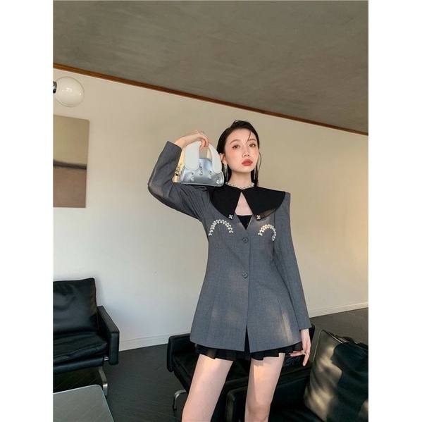 Đầm vest xoè tay dài koreastyle