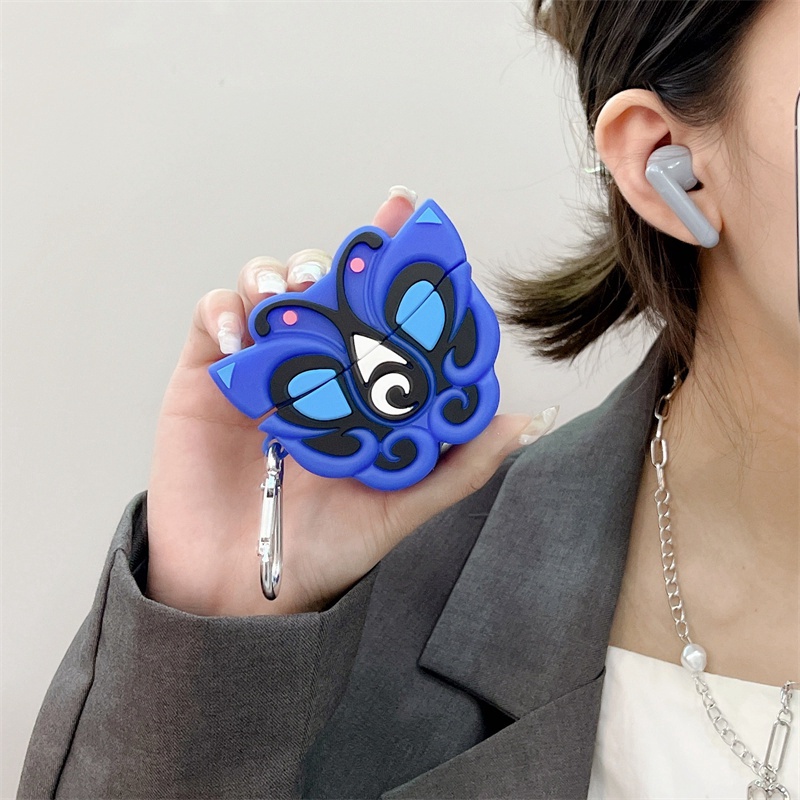 Vỏ Bảo Vệ Hộp Sạc Tai Nghe OPPO Enco Air2 Pro TWS Hình Cá Mập 3D Dễ Thương Chống Rơi Vỡ Cho OPPO Enco Air 2 Pro