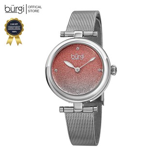 Đồng hồ thời trang nữ burgi bur231sspk mặt ombre hồng dây kim loại 32mm