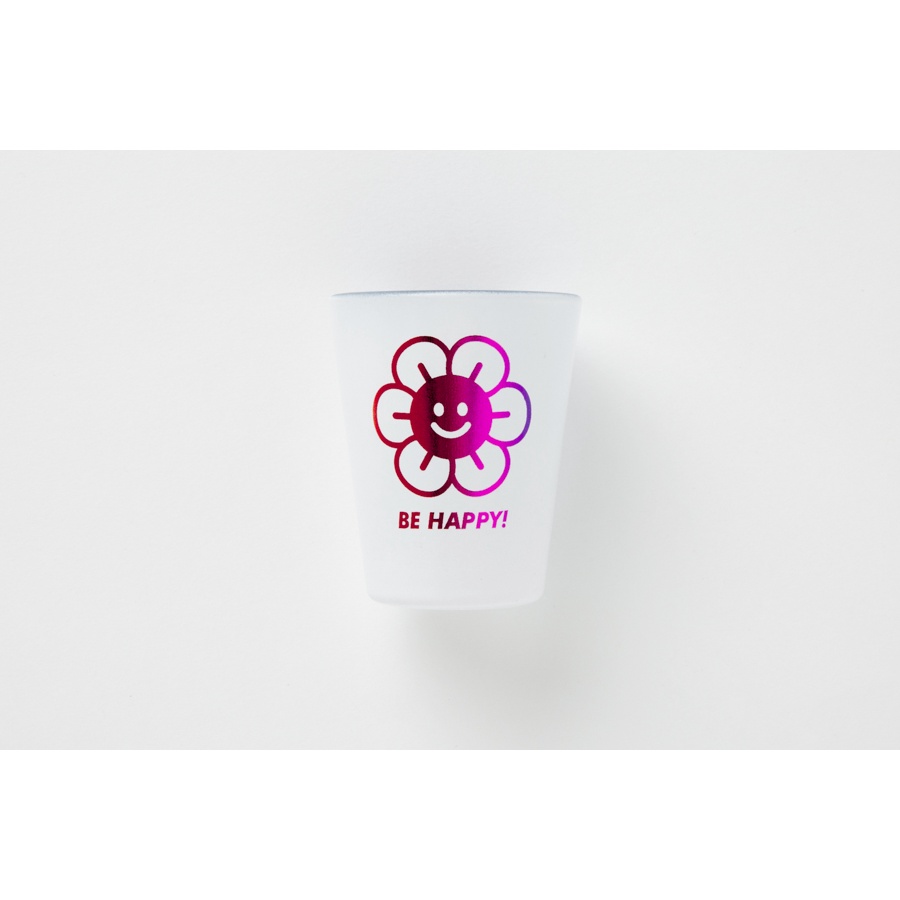 Ly Rượu Soju ARTBOX Hàn Quốc Màu Neon Màu Xanh Dương Trang Trí Hình Bông Hoa