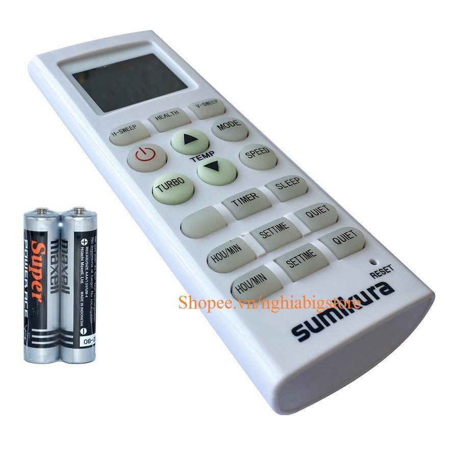 Remote Điều Hòa Sumikura KKG7B-C1 Điều Khiển Máy Lạnh Kèm Pin