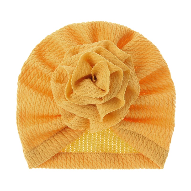Mũ Beanie Đan Len Trùm Đầu Cột Nơ Họa Tiết Hoa Hướng Dương Lớn Dễ Thương Cho Bé Sơ Sinh
