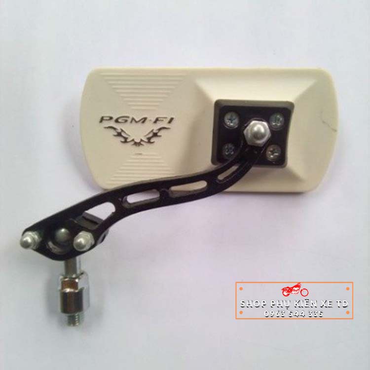 GƯƠNG CHIẾU HẬU THỜI TRANG 4 CẠNH GẮN CHO CÁC DÒNG XE MÁY (CHÂN BI GIÁ RẺ 10LY)