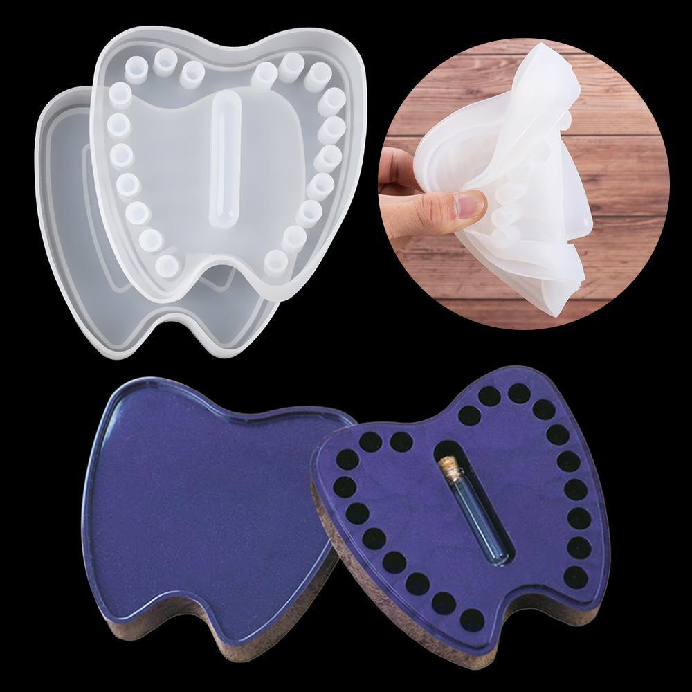 Khuôn Làm Hộp Đựng Răng Sữa Em Bé Bằng Resin Thủ Công Giá Đỡ