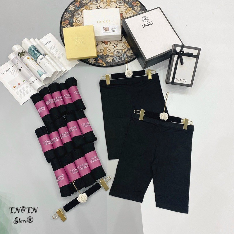 QNU23 - QUẦN LEGGING NỮ NGỐ CUỘN TÍM