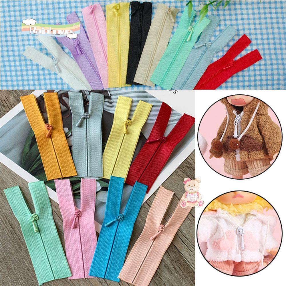 Set 5 Khóa Kéo Mini 5cm Chất Lượng Cao Dùng Để Trang Trí Quần Áo Búp Bê Diy 20 Màu Sắc