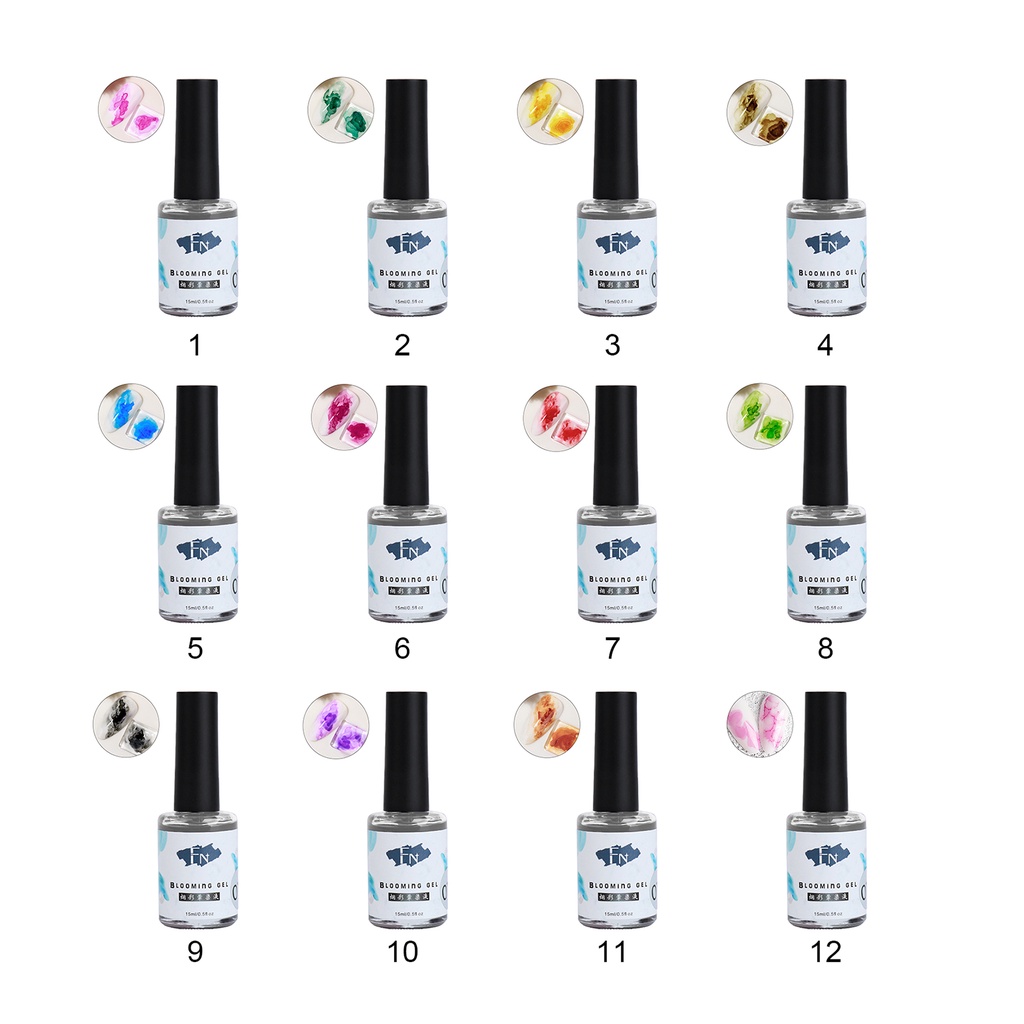 [Hàng mới về] Sơn Móng Tay 15ml Tạo Hiệu Ứng Loang Tự Nhiên Sử Dụng Chuyên Nghiệp