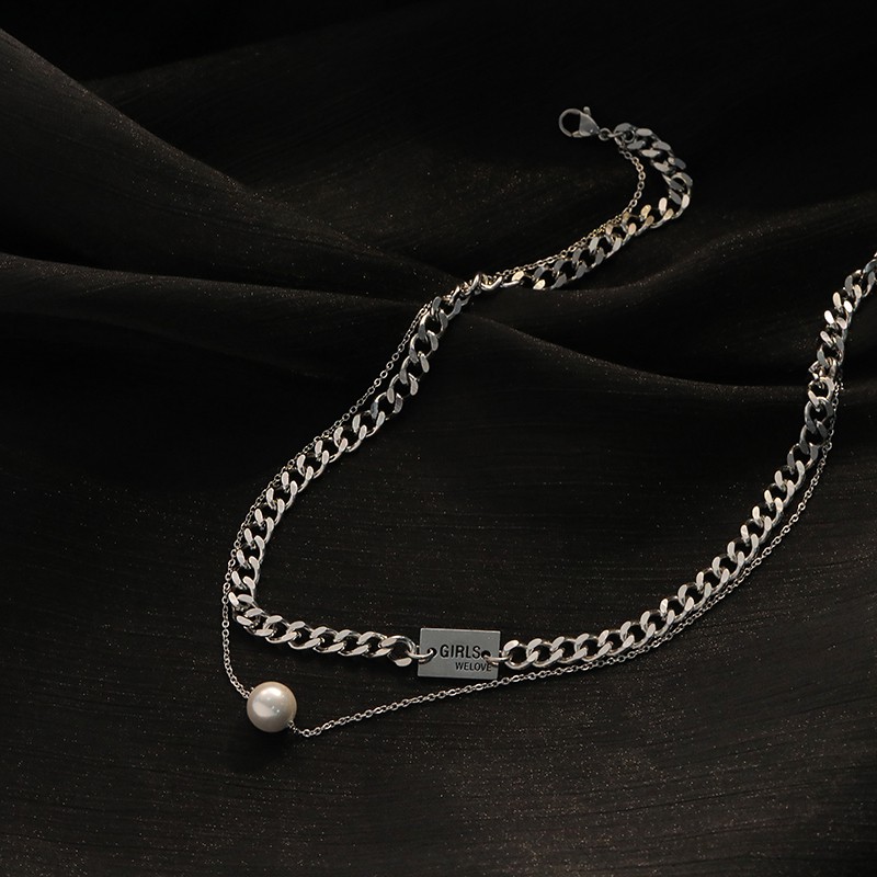 Dây Chuyền Kim Loại Phong Cách Hip Hop Cho Nữ
