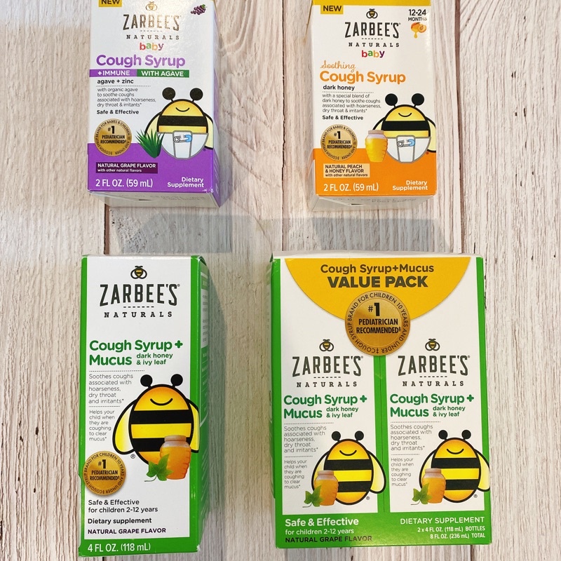 Siro Zarbee's baby and kid Cough Syrup + Mucus - tiêu đờm 118ml