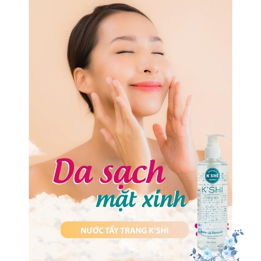 Nước Tẩy Trang K'shi, Tẩy Sạch Lớp Trang Điểm Và Dưỡng Ẩm Cho Da Phù Hợp Với Cả Da Nhạy Cảm 300ml Kshi