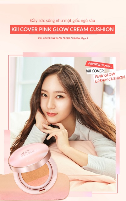 PHẤN NƯỚC CLIO KILL COVER PINK GLOW CREAM CUSHION SPF40 PA++