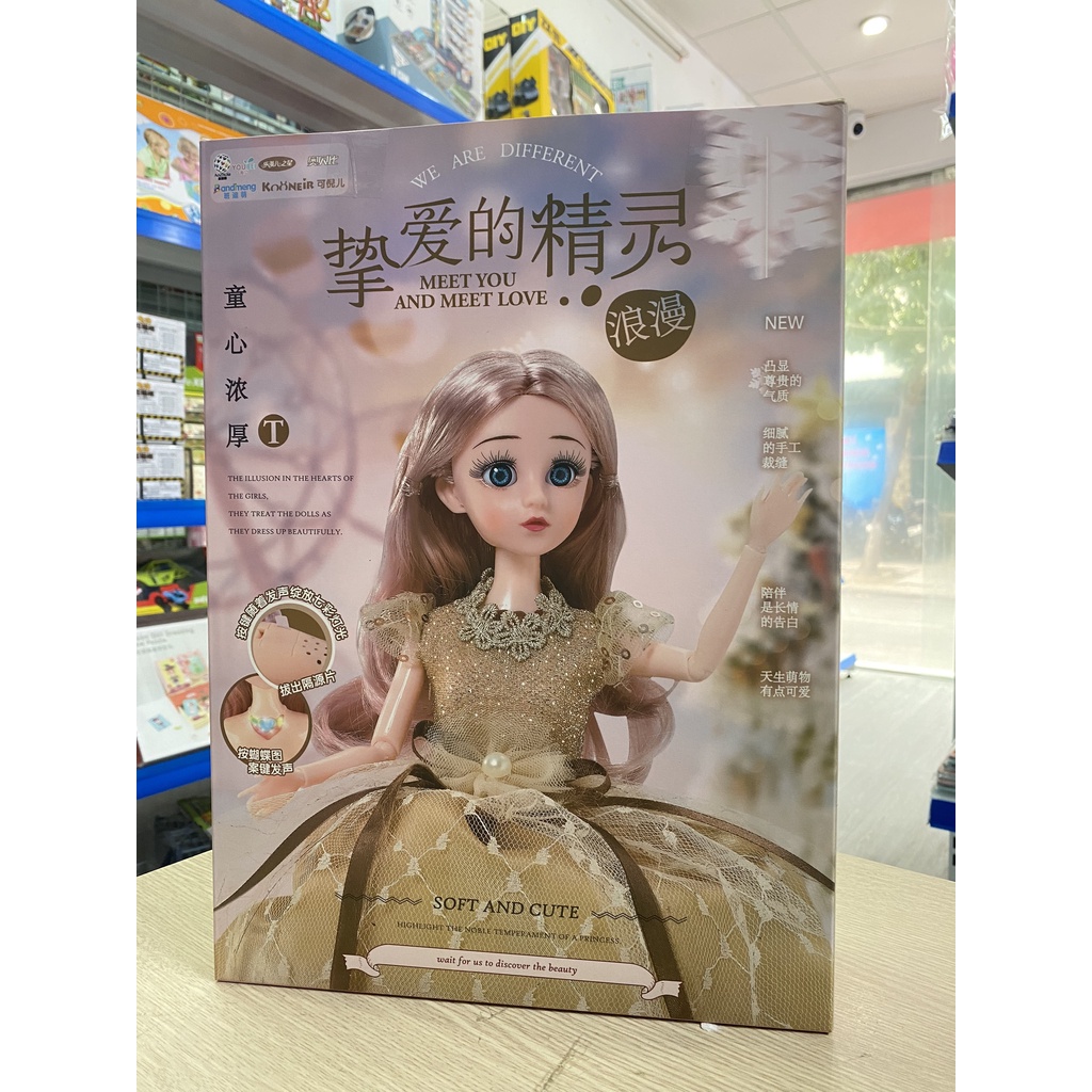 [ẢNH THẬT] Búp bê Cô dâu Có đèn nhạc Hộp quà tặng cho bé gái