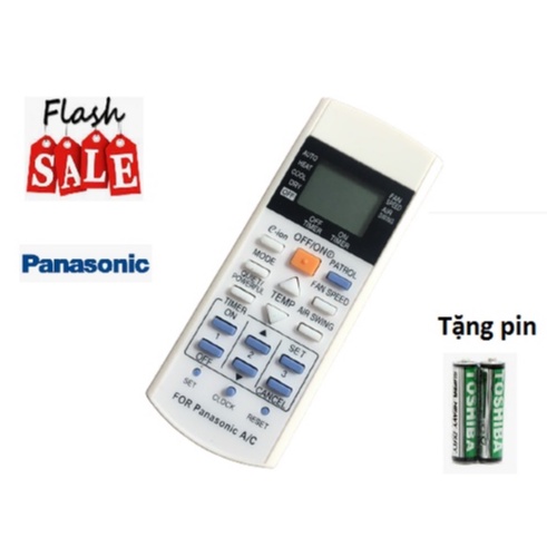 Remote Điều khiển điều hòa Panasonic 1 chiều mode 1 nút tắt mở màu vàng cam