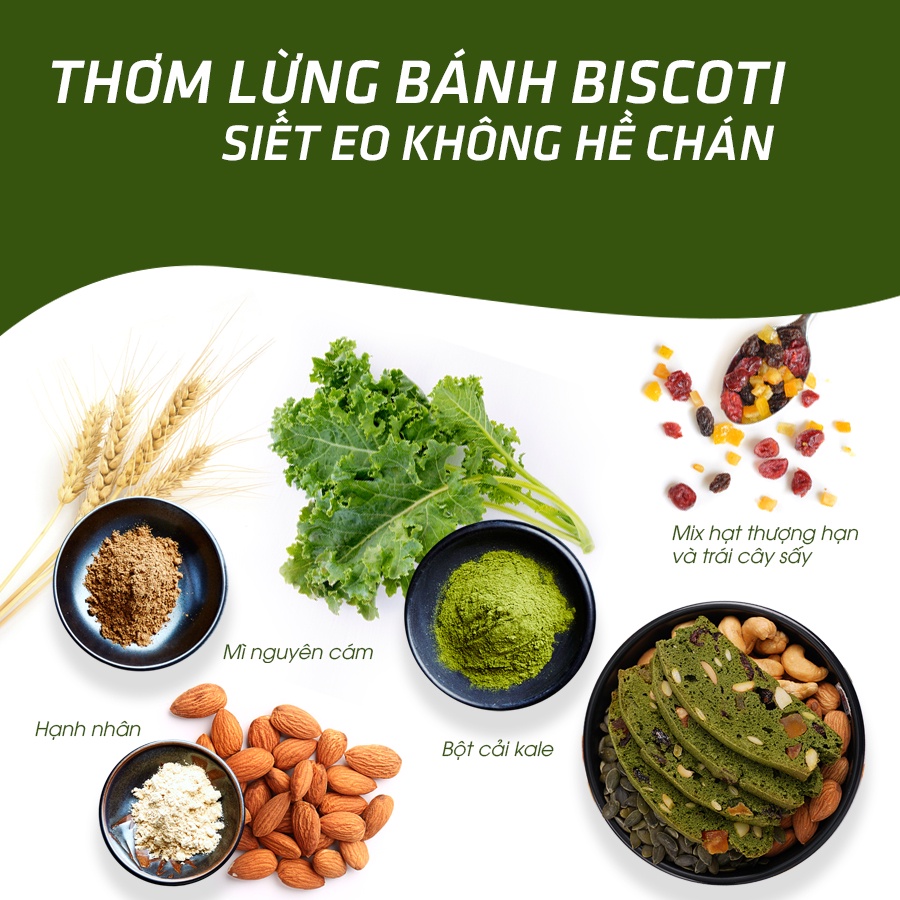 Bánh Biscotti Ăn Kiêng [ MUA 1 TẶNG 1 ] nguyên cám Motree