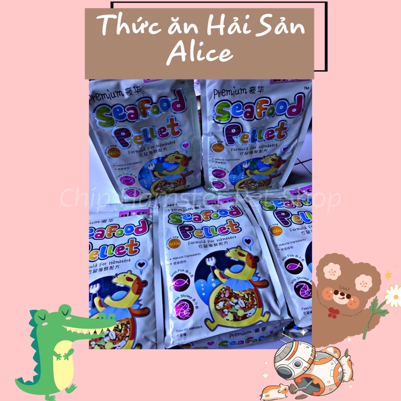 Thức ăn hải sản Alice [600G]