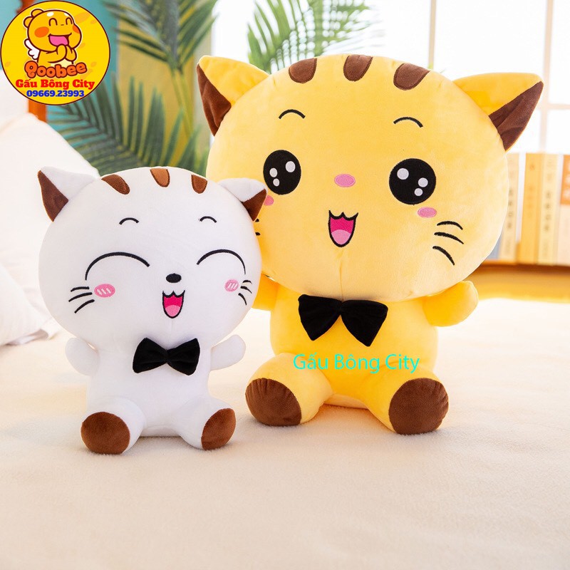 Mèo Bông Mishu cao cấp size lớn 56cm cả đuôi - Gấu Bông mèo nhồi siêu đáng yêu