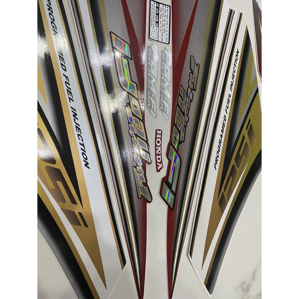 Nguyên bộ tem rời 3 lớp zin thái dán xe máy Honda Future Neo 125 Fi màu đỏ