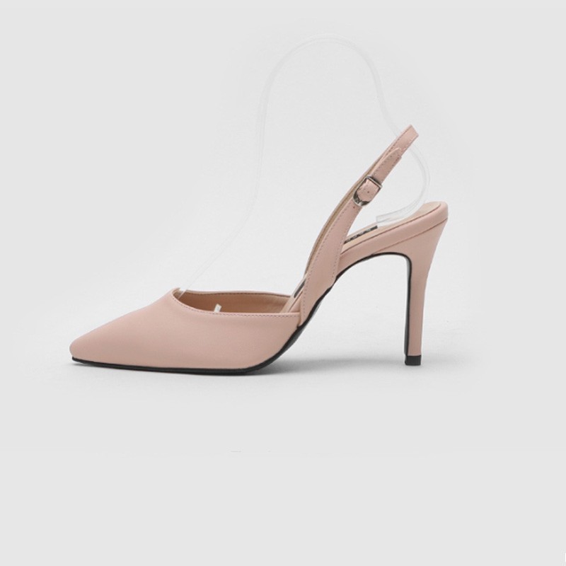 [SAPPUN] TheJulie Stiletto Slingback high heel (7cm / 9cm) Artificial Leather Pink