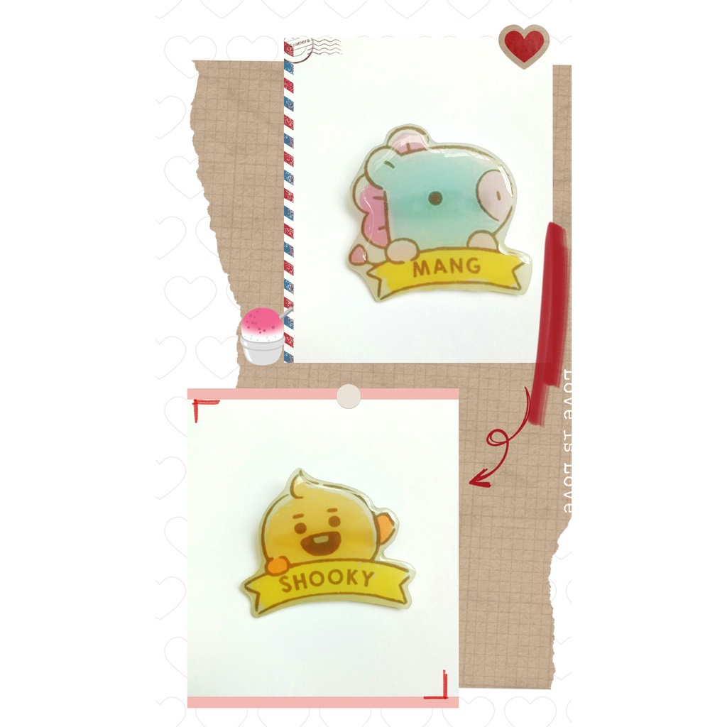 Ghim cài áo BTS, túi, balo phong cách BT21