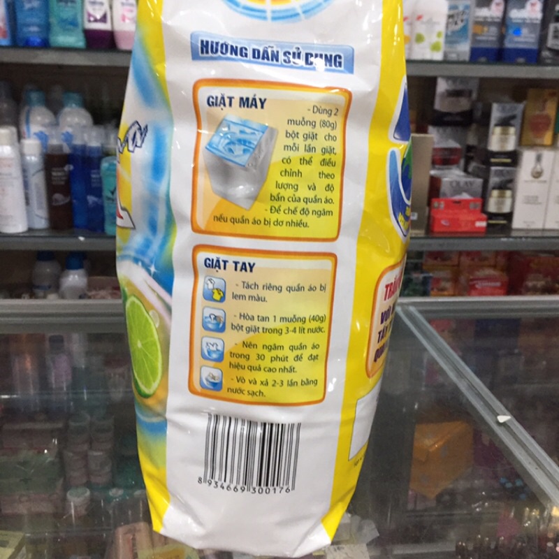 Bột giặt Lix Extra hương chanh 5,5kg