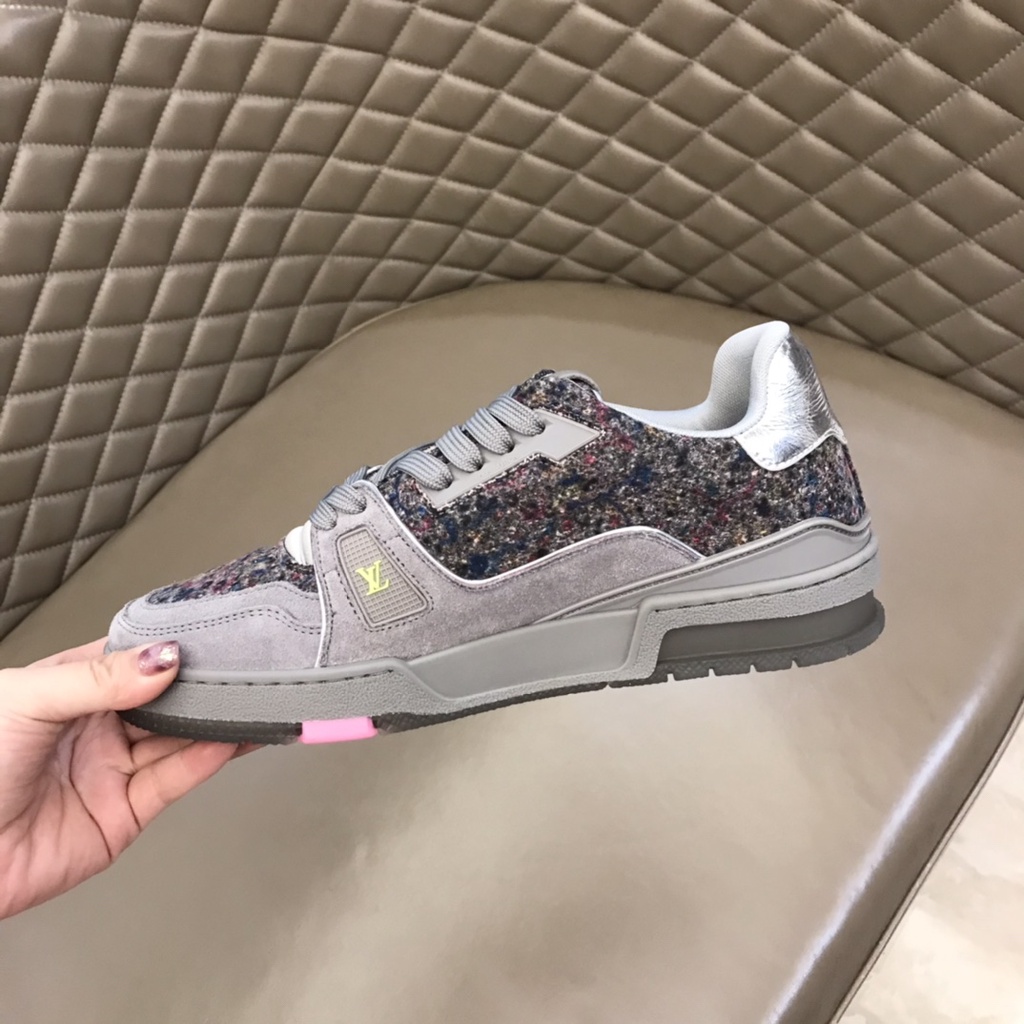 Giày thể thao nam thời trang da thật Louis Vuitton LV kiểu dáng và họa tiết cá tính