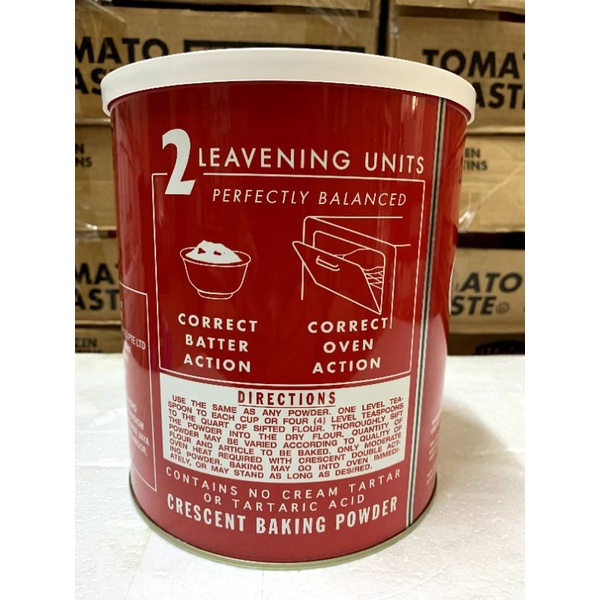 BỘT NỞ  LÀM BÁNH BAKING POWDER CRESCENT DOUBLE ACTING 2,7KG CỦA MALAYSIA