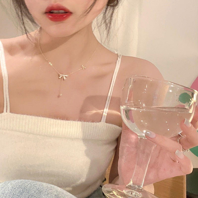 Vòng cổ Hợp Kim Mặt Hình Bươm Bướm Đính Đá Xinh Xắn Cho Nữ