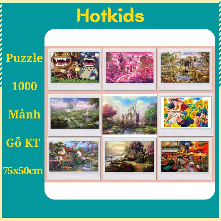 Tranh ghép hình 1000 mảnh gỗ KT 75x50cm/ Bộ đồ chơi xếp hình Puzzle 1000 mảnh gỗ/ Đồ chơi xếp hình cho bé