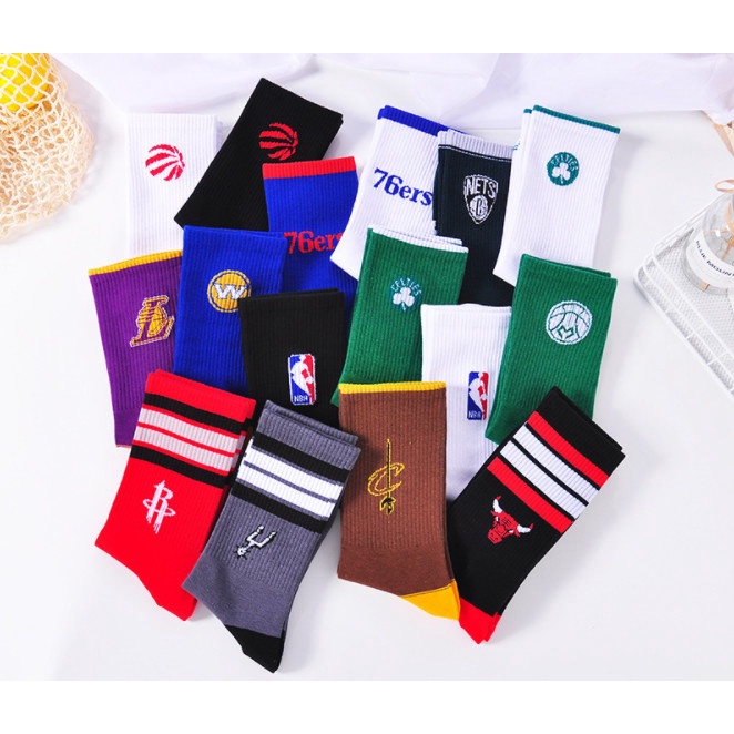 Vớ bóng rổ NBA, LAKERS cao cổ Nam Nữ phong cách thể thao, năng động.