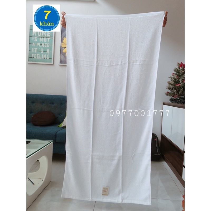 Khăn tắm khách sạn 70x140cm (trơn, không logo, chữ) - chính hãng Phong Phú