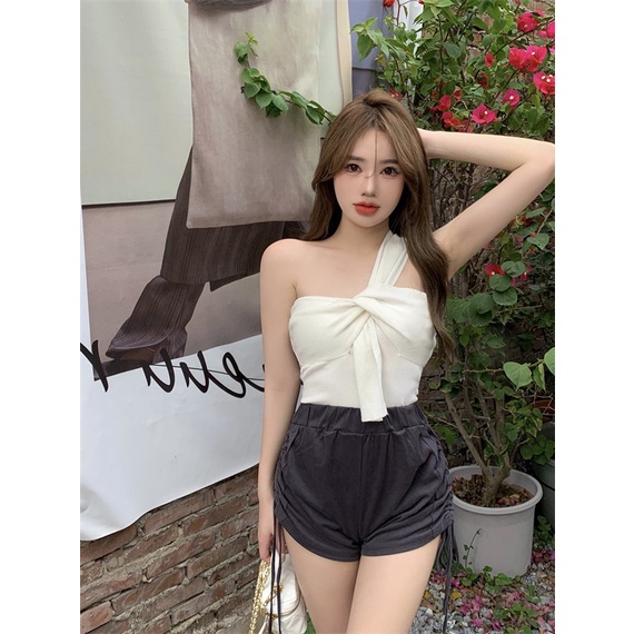 Áo Hai Dây Dáng Ngắn Màu Đỏ Rượu Gợi Cảm Thời Trang Mùa Hè wd2521 | BigBuy360 - bigbuy360.vn