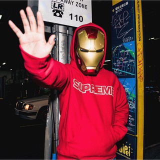 [⚡️Cao Cấp] Áo Nỉ Hoodie Nam Nữ Supreme Perforated Leather Hooded Sweatshirt FW18