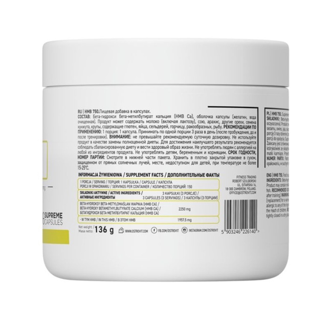 Thực Phẩm Bổ Sung Phát Triển Cơ Ostrovit HMB 150 - 300 Viên CHÍNH HÃNG TẠI WHEYSINHVIEN.COM