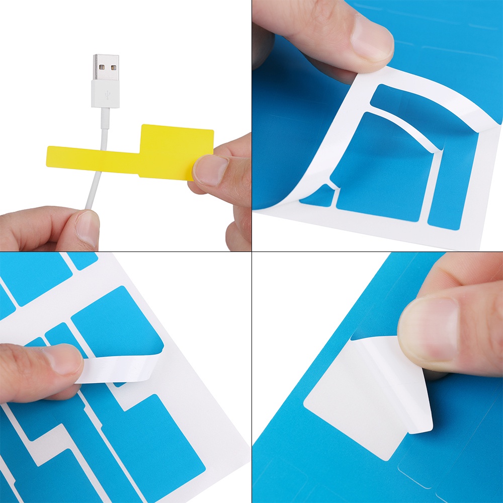 CONOPERY 150/ 300 Miếng dán đánh dấu dây cáp mạng tùy chọn màu sắc chống nước tiện dụng