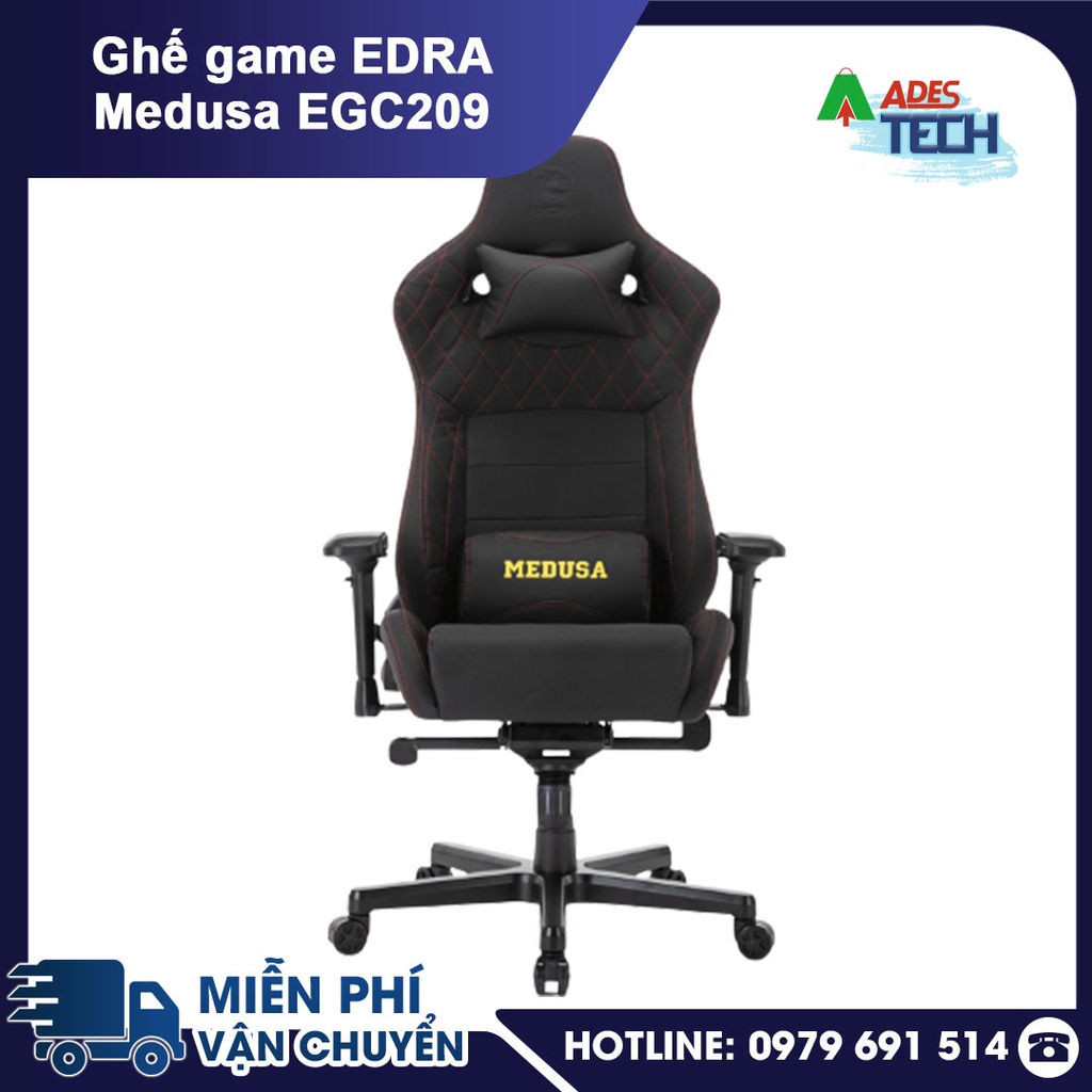 Ghế xoay gaming EDRA Medusa EGC209 - Kê tay 4D - Đệm đúc nguyên khối - Chất liệu Da PU cao cấp
