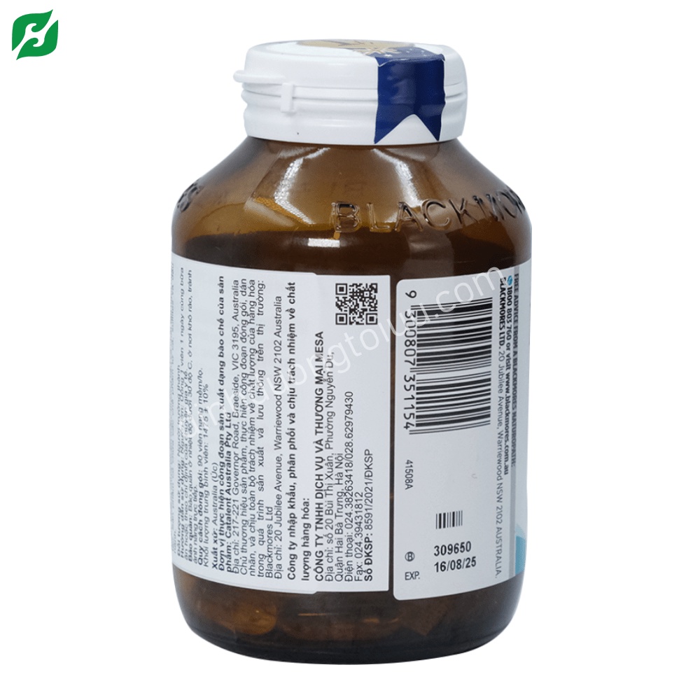 Viên uống Blackmores Omega Double (90 viên) – Bổ sung dầu cá Omega-3 gấp đôi