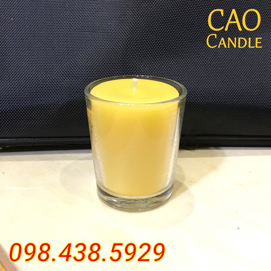 NẾN LY SÁP ONG HANDMADE CAO Candle (70 gram / 15-20 giờ)