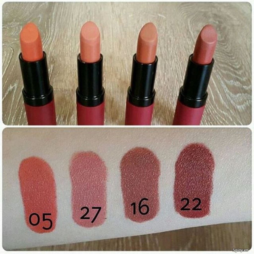 (Màu từ 1 đến 19) Son môi lì Golden Rose Velvet Matte Lipstick