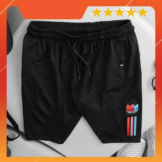 [Freeship] Quần short nam thể thao, quần xà lỏn nam tập gym ba sọc logo thêu sắc nét - QS04 - Hàng vnxk