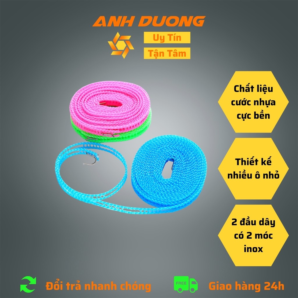 Dây Phơi Đồ, Quần Áo Dài 5m Có Nhiều Lỗ Cho Móc Treo Tiện Lợi