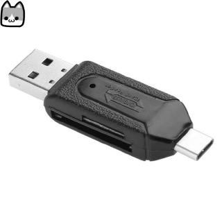 Đầu đọc thẻ nhớ sd tf micro tf tốc độ cao 480mbps 2 đầu otg 2.0 và type c 3.1