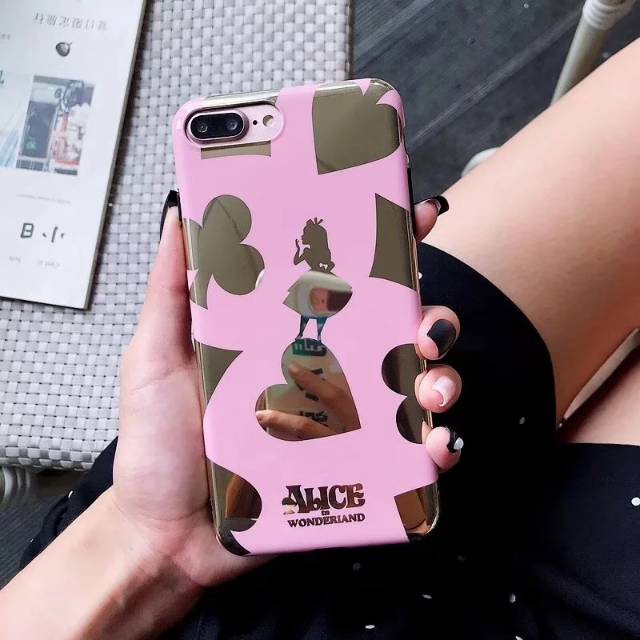 Ốp Điện Thoại Mềm Họa Tiết Lá Bài Tây Alice In Wonderland Cho Iphone 6 / 6s / + / 7 / 8 / + / / X / Xs / Max / Xr