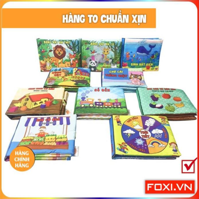 Sách vải cơ bản dành cho Bé sơ sinh 16 chủ đề số đếm-cuộc sống-tự nhiên-cảnh báo nguy hiểm