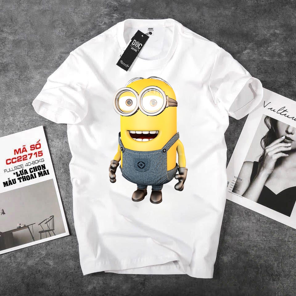 ÁO PHÔNG Minion Ngộ Nghĩnh IN HÌNH HOẠT HÌNH ĐÁNG YÊU CHẤT LIỆU VẢI THUN CAO CẤP GIÁ RẺ SALE CỰC SHOCK - 0213